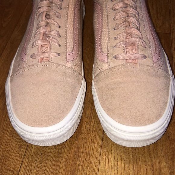 Pink Old Skool Woven & Suede Vans - Picture 3 of 6